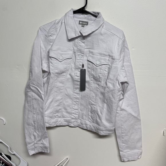 Tractr women’s Jean jacket white size small new - Picture 1 of 5